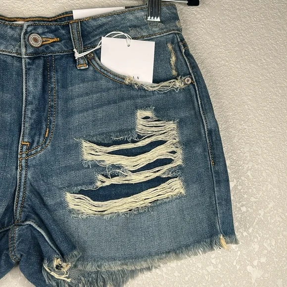 KanCan Denim Distressed Cut Off Summer Jean Shorts Size 27 New with tags! - Picture 3 of 6